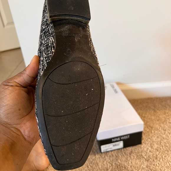 Nine West - Black & White Multi Fabric Loafer - Picture 2 of 4